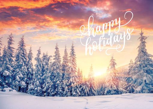 Picture of Happy Holidays Snowy Landscape