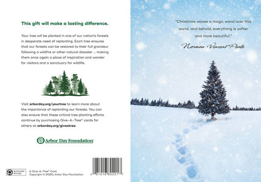 Beauty of Christmas Give-A-Tree Card. Every Cart Plants A Tree