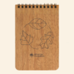 Picture of Recycled Leaves Spiral Wood Notebook