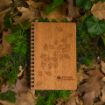 Picture of Seasonal Leaves Spiral Wood Journal 