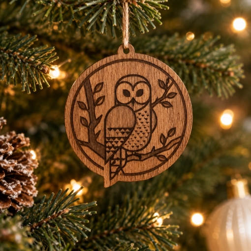 Picture of Northern Spotted Owl Wood Ornament